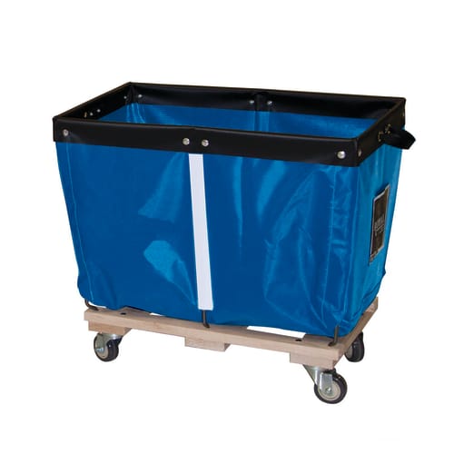 Royal Basket Towel Station 6 Bushel Replacement Collection Cart, Wood Base, Blue